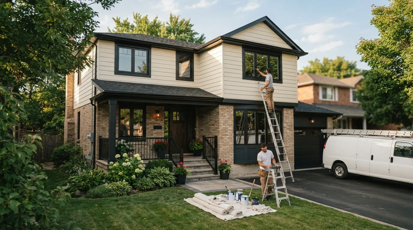 Full exterior repaint and trim restoration in Milton